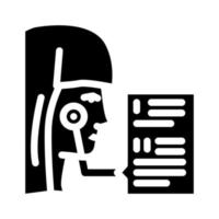 illustration vectorielle d'icône de glyphe de nettoyage de visage complexe vecteur