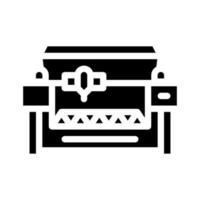 illustration vectorielle d'icône de glyphe de machine de gravure et de découpe au laser vecteur