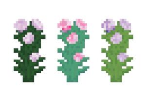 concept de jeux, vecteur redimensionnable, pixel art, fleurs