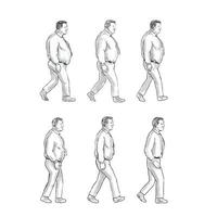 homme obèse se transformant pour s'adapter à l'ensemble de collection homme