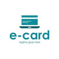 modèle de conception de logo e-card simple et unique. parfait pour les affaires, le numérique, l'entreprise, le mobile, etc. vecteur