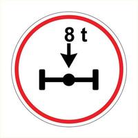 limite de charge à l'essieu panneau de signalisation trafic jaune route vecteur