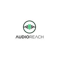 modèle de conception de logo audio ar vecteur