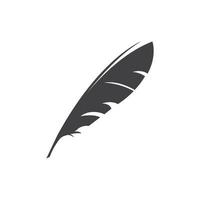 conception d'illustration vectorielle de logo de plume vecteur