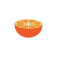 conception d'illustration vectorielle de logo de fruits orange vecteur