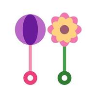 icône multicolore plate de jouets shaker vecteur