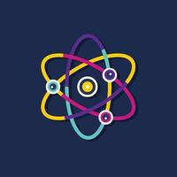 conception d'icône colorée d'atome. illustration vectorielle vecteur