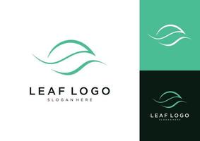 modèle de conception de logo lettre e feuille. vecteur