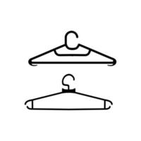 deux vêtements cintre icône design plat image vectorielle vecteur