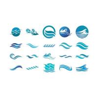 conception d'illustration vectorielle de plage de vague vecteur