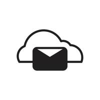 illustration d'icône de nuage de lettre, enveloppe, stockage de courrier prioritaire. conception vectorielle très appropriée pour une utilisation dans les sites Web, les applications. vecteur