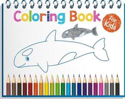 feuille de travail de livre de coloriage pour les enfants vecteur