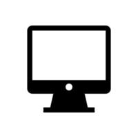 écran d'ordinateur illustré sur fond blanc vecteur