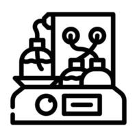 illustration vectorielle de l'icône de la ligne de l'outil électronique chromatographe vecteur