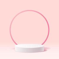 pastel rose abstrait 3d pour le fond de vitrine de produits vecteur