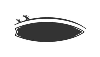 silhouette de planche de surf isolée sur fond blanc. éléments de design. illustration vectorielle vecteur