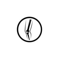 icône de la jambe du genou de l'articulation des os. vecteur plat d'icônes de parties humaines pour ui et ux, site web ou application mobile. icône isolé sur fond blanc.