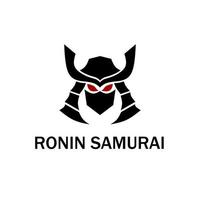 illustration graphique vectoriel du modèle logo masque de samouraï ronin du japon