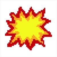 explosion avec pixel art. illustration vectorielle. vecteur