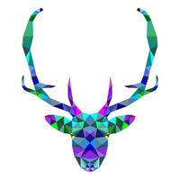 illustration vectorielle de cerf avec une conception d'art low poly sur fond blanc. vecteur