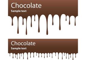 Vecteurs de bannière au chocolat vecteur