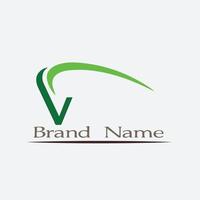 icône v pour le logo monogramme des initiales de l'entreprise vecteur