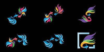 logo vectoriel d'icône de poisson guppy gratuit