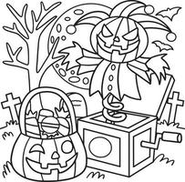 jack in the box coloriage halloween pour les enfants vecteur