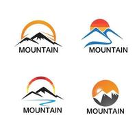 icône des montagnes pour le logo monogramme des initiales de l'entreprise vecteur