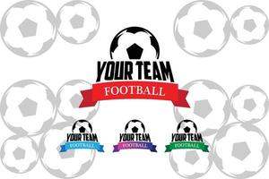 vecteur d'icône de logo de sport de football, concept de jeux rétro