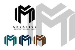 modèle de logo lettre m vecteur