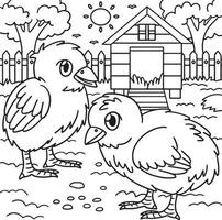 poussins coloriage pour les enfants vecteur