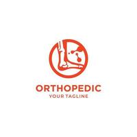 modèle de vecteur de conception de logo orthopédique