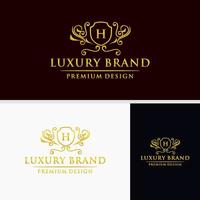 modèle de logo de luxe en image vectorielle pour restaurant, royauté, boutique, café, hôtel, héraldique, bijoux, mode et autres illustrations vectorielles vecteur