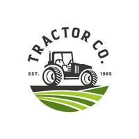 modèle de vecteur de logo de ferme de tracteur