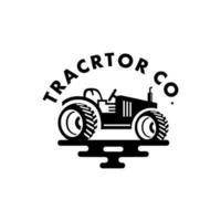 modèle de vecteur de logo de ferme de tracteur