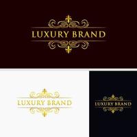 modèle de logo de luxe en image vectorielle pour restaurant, royauté, boutique, café, hôtel, héraldique, bijoux, mode et autres illustrations vectorielles vecteur