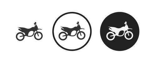 icône de motocross. jeu d'icônes Web .illustration vectorielle vecteur