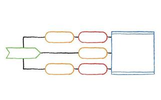 organigramme linéaire. illustration de la planification des affaires, des graphiques et des diagrammes infographiques vecteur