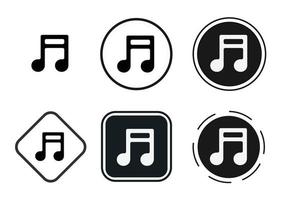 icône de notes de musique. jeu d'icônes Web. collection d'icônes à plat. illustration vectorielle simple. vecteur