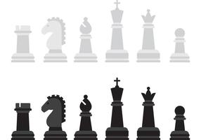 Pièces de jeu vectoriel d'échecs