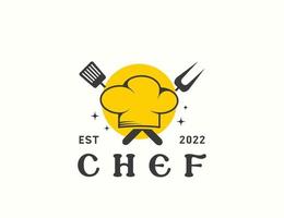 création de logo de chef vecteur