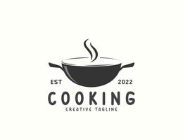 création de logo de cuisine vecteur