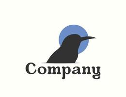 modèle de conception de logo oiseau simple vecteur