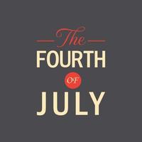 joyeux jour de l'indépendance des états-unis le 4 juillet. conception de cartes de voeux et d'affiches vecteur
