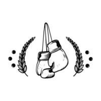 illustration simple d'un gant de boxe suspendu