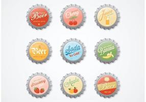 Free Vector Beer And Juices Bouteille Caps