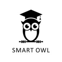 logo de hibou intelligent vecteur