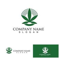 icône d'illustration vectorielle de logo de feuille de cannabis vecteur