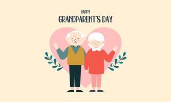 bonne fête des grands-parents, illustration de fond âgée vecteur